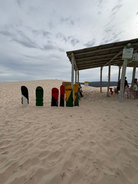 sandboard in Joaquina Dunes in Florianópolis